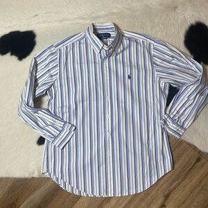 Ralph Lauren long-sleeve, button-down shirt, Classic Fit Striped Oxford Shirt